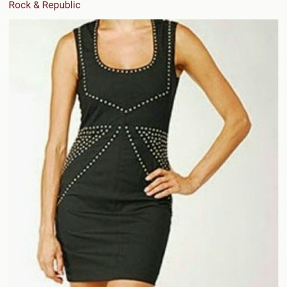 Rock & Republic black studded dress